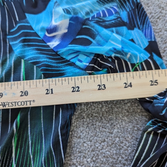 Frank Lyman tropical print striped stretchy cardigan women's size 16 - Picture 7 of 8